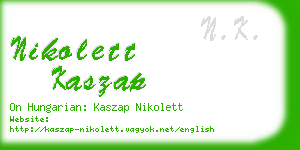 nikolett kaszap business card